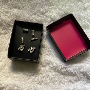 Brand new in box  3 pairs of Rhinestones earrings !! Offers are always welcome